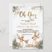 Herten Winter Wonderland Baby Shower Kaart (Voorkant)