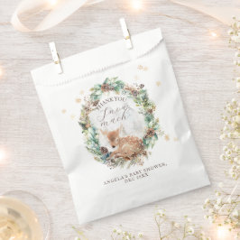 Herten Winter Woodland Koud Buiten Baby shower Bedankzakje