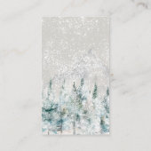 Herten Winter Woodland Koud Buiten Baby shower Informatiekaartje (Achterkant)