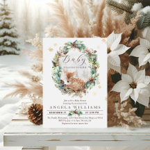 Herten Winter Woodland Koud Buiten Baby shower