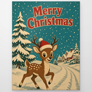 Herten Winterlaan Dier Kerstmis Briefkaart