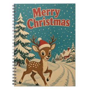 Herten Winterlaan Dier Kerstmis Notitieboek