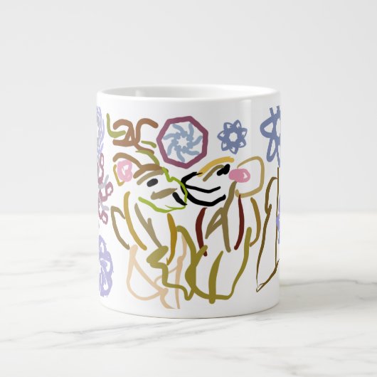 Herten winterliefhebber  grote koffiekop (Voorkant)