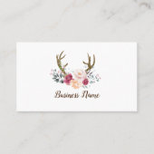 hertenantler, bloemen visitekaartje (Voorkant)