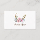 hertenantler, bloemen visitekaartje (Voorkant)