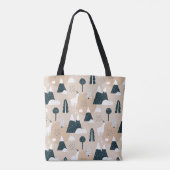 Hertenberg schattige geïllustreerde canvas tas (Achterkant)