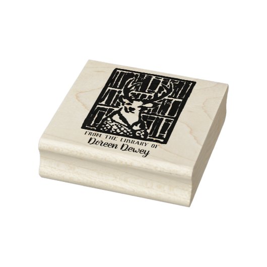 Hertenbibliotheek Boekplaatstempel Rubberstempel (Stempel)