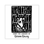 Hertenbibliotheek Boekplaatstempel Rubberstempel (Afrduk)