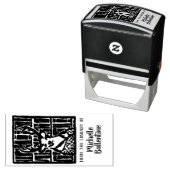 Hertenbibliotheek Boekplaatstempel Zelfinktende Stempel (In situ)