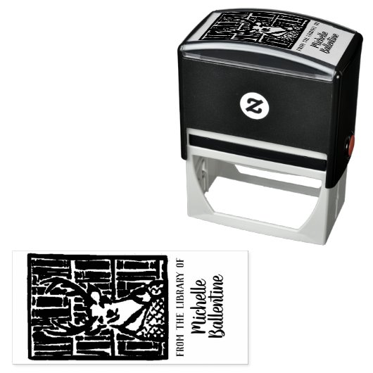 Hertenbibliotheek Boekplaatstempel Zelfinktende Stempel (In situ)