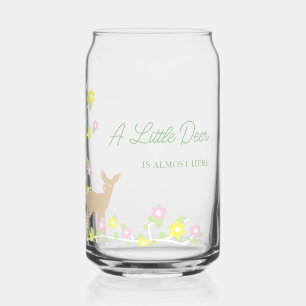 Hertenbloem Meisje Baby Shower Blikvorm Glas