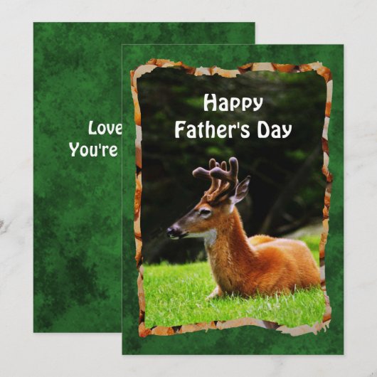 Hertenbok in boswei Vaderdag Kaart (Voorkant / Achterkant)