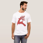 Hertenbok Sprong Hart Tak T-shirt (Voorkant volledig)