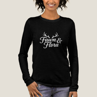 Hertenbokje & Flora Elegante Geweih Script Lange M Tri-Blend Shirt