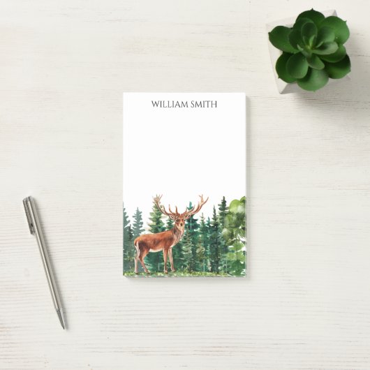 Hertenbomen gepersonaliseerd post-it® notes (Kantoor)