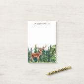 Hertenbomen gepersonaliseerd post-it® notes (Op bureau)