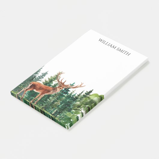 Hertenbomen gepersonaliseerd post-it® notes (Schuin)