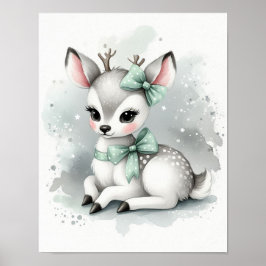 Hertenbos Muur Kunst Nursery Poster