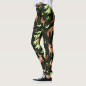 Hertenbos:  Schilderachtig patroon. Leggings (Links)