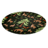 Hertenbos:  Schilderachtig patroon. Snijplank (Hoek)