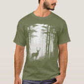 Hertenbos voor papa Son Bruh Graphic Hunter Groen T-shirt (Voorkant)