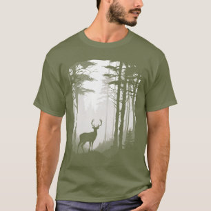 Hertenbos voor papa Son Bruh Graphic Hunter Groen T-shirt