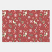 hertenbos winterpatroon inpakpapier vel (Voorkant 3)