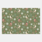 hertenbos winterpatroon inpakpapier vel (Voorkant 2)