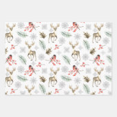 hertenbos winterpatroon inpakpapier vel (Voorkant)