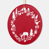 Hertenboskrans Keramisch Ornament (Links)