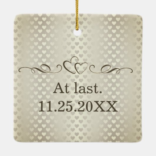 Hertenbruiloft in het bos keramisch ornament (Achterkant)