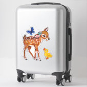  herteneend vlinder kwekerij muurdecor sticker (Koffer)