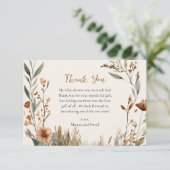 Hertenfamilie Boho Pampas Orthodox Baby shower Bedankkaart (Staand voorkant)