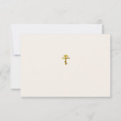 Hertenfamilie Boho Pampas Orthodox Baby shower Bedankkaart (Achterkant)