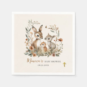 Hertenfamilie Boho Pampas Orthodox Baby shower Servet