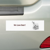 Hertenfamilie Bumpersticker (Op auto)