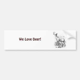 Hertenfamilie Bumpersticker