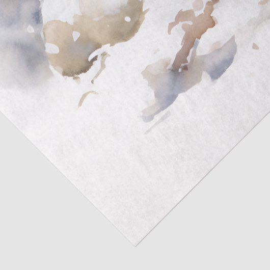 Hertenfamilie in Sneeuw 1 Decoupage Papier (Detail)