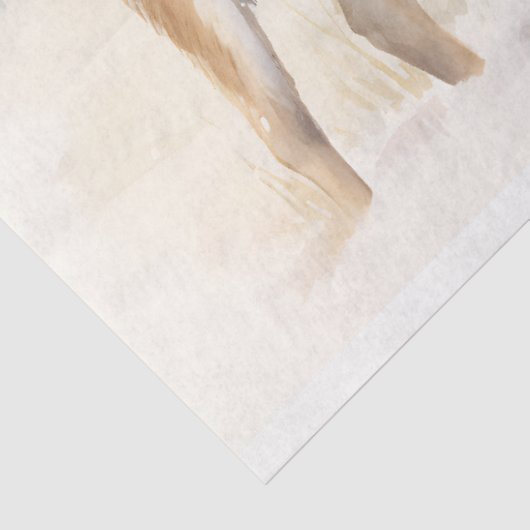 Hertenfamilie in Sneeuw 3 Decoupage Papier (Detail)