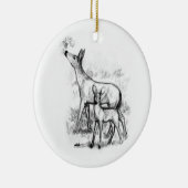 Hertenfamilie Keramisch Ornament (Rechts)