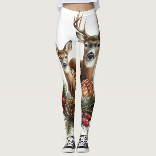 Hertenfamilie  leggings (Voorkant)