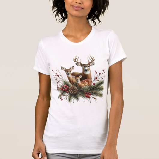 Hertenfamilie t-shirt (Voorkant)
