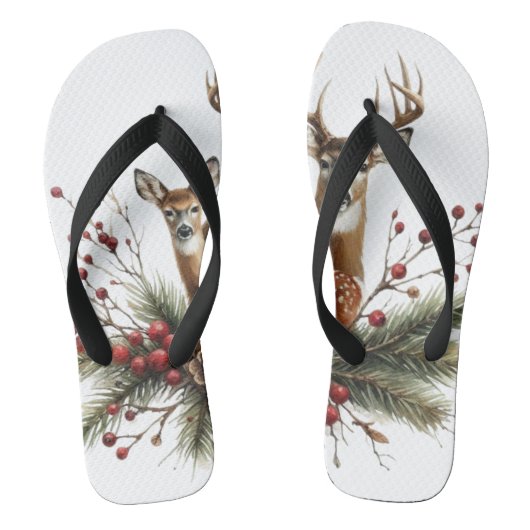 Hertenfamilie teenslippers (Voetbed)