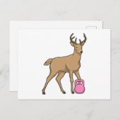 Hertenfitness dumbbell briefkaart (Voorkant / Achterkant)