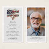 Hertenfoto begrafenis gunst Memorial Kaart (Voorkant /achterkant)