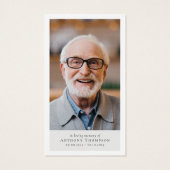 Hertenfoto begrafenis gunst Memorial Kaart (Achterkant)