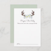 Hertengewei bidt voor Baby Kaart (Voorkant / Achterkant)