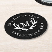 hertengewei bruiloft partij papier onderzetters (Gebogen)