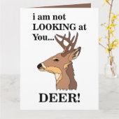 Hertengewei Grappig Kaart (Gele Bloem)