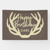 Hertengewei Happy Birthday custom Spandoek (Horizontaal)